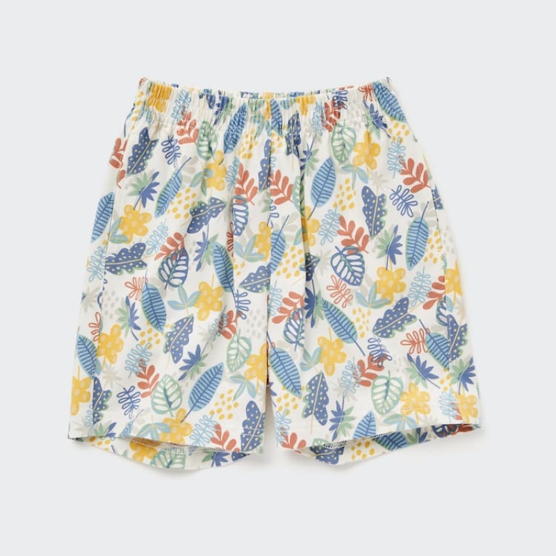 Baby Uniqlo Dry Printed Easy Shorts Green | ZXKN-75620