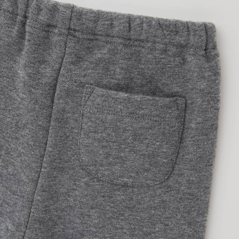 Baby Uniqlo Fleece (2021 Season) Leggings Dark Grey | EKUA-08745