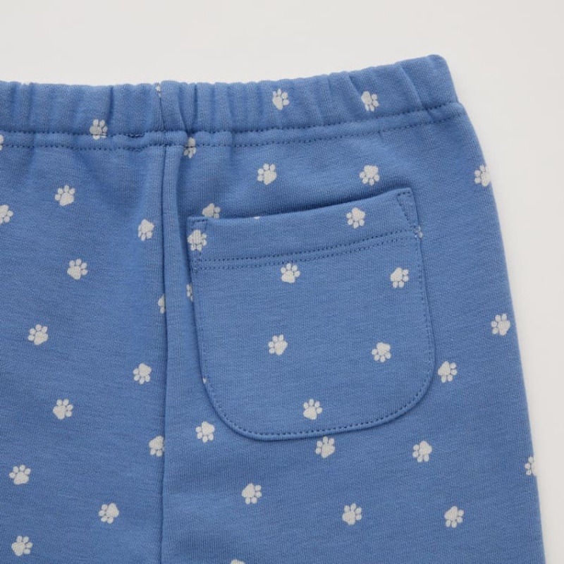 Baby Uniqlo Fleece Footprint Leggings Blue | EBQD-78946