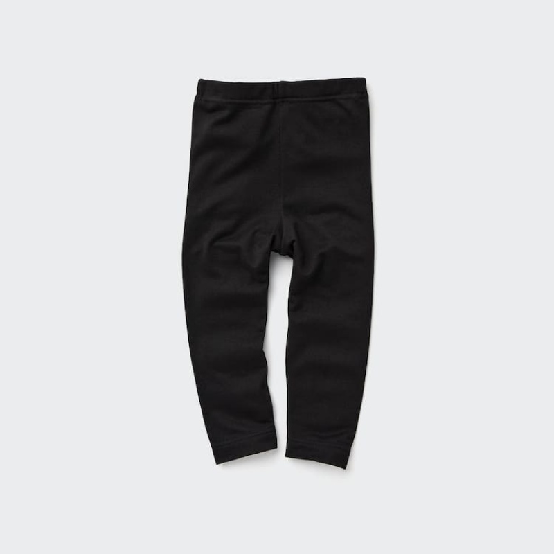 Baby Uniqlo Heattech Thermal Leggings Black | LVIS-83426