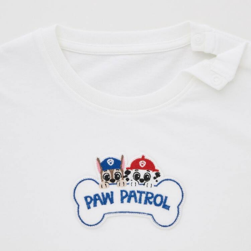 Baby Uniqlo Paw Patrol Ut Graphic T Shirts White | YIAK-01735