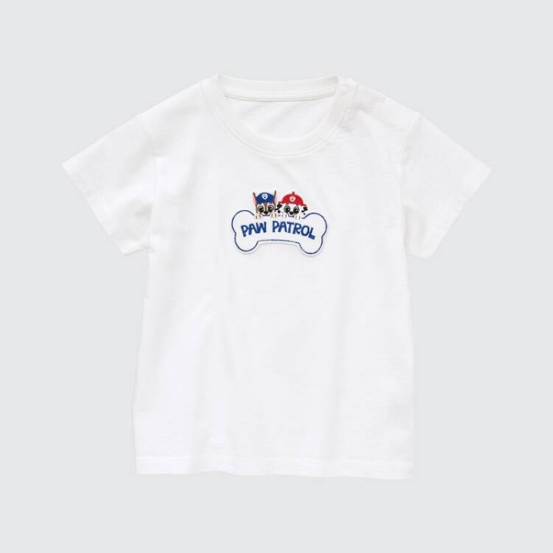 Baby Uniqlo Paw Patrol Ut Graphic T Shirts White | YIAK-01735