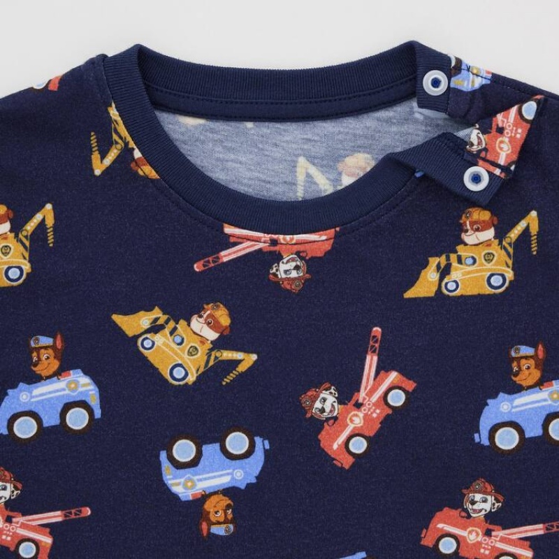 Baby Uniqlo Paw Patrol Ut Graphic T Shirts Blue | ATSO-74321