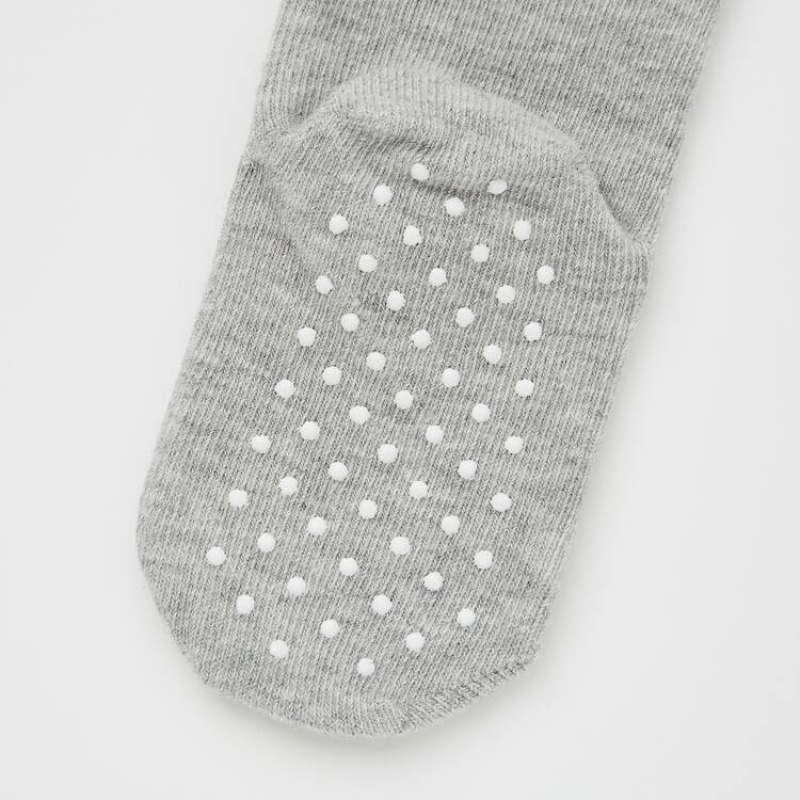 Baby Uniqlo Regular (Two Pairs) Socks Grey / White | BQSW-23814