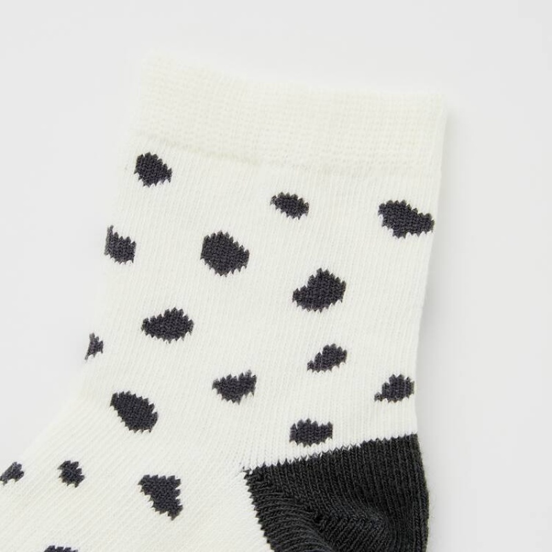 Baby Uniqlo Regular (Two Pairs) Socks Grey / White | BQSW-23814