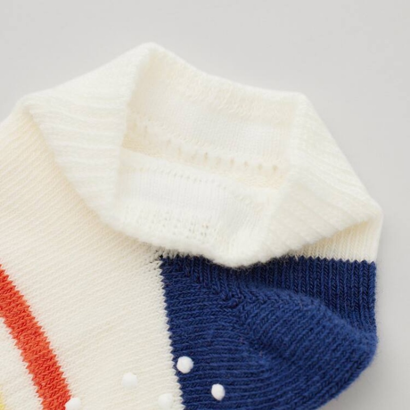 Baby Uniqlo Short (Two Pairs) Socks White / Blue / Pink | FYRN-37295