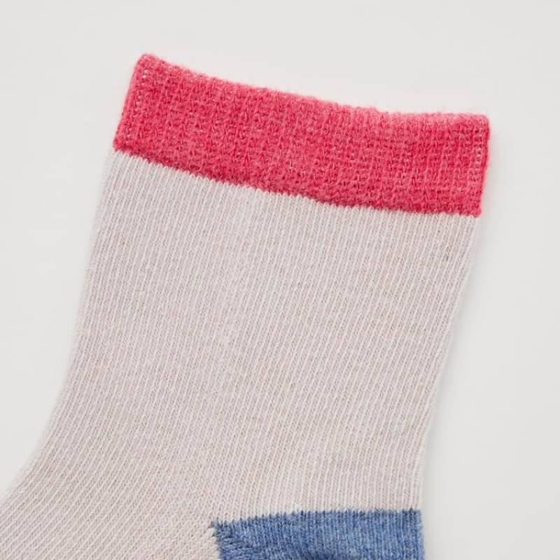 Baby Uniqlo (Two Pairs) Socks Beige / Grey | AHJE-96415