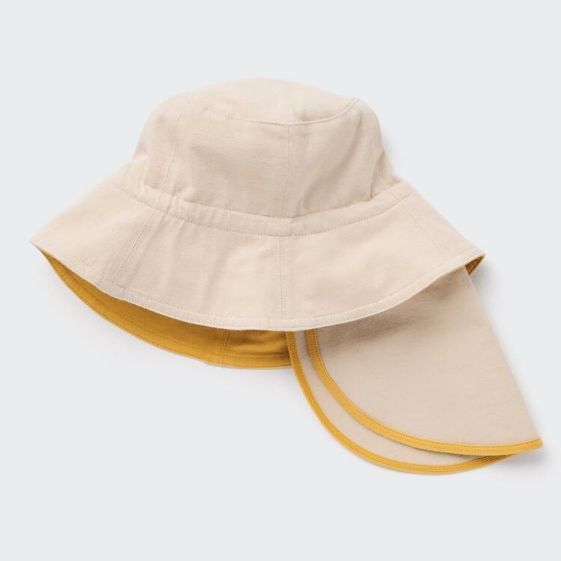 Baby Uniqlo Uv Protection Hats Beige | ZYKQ-93281