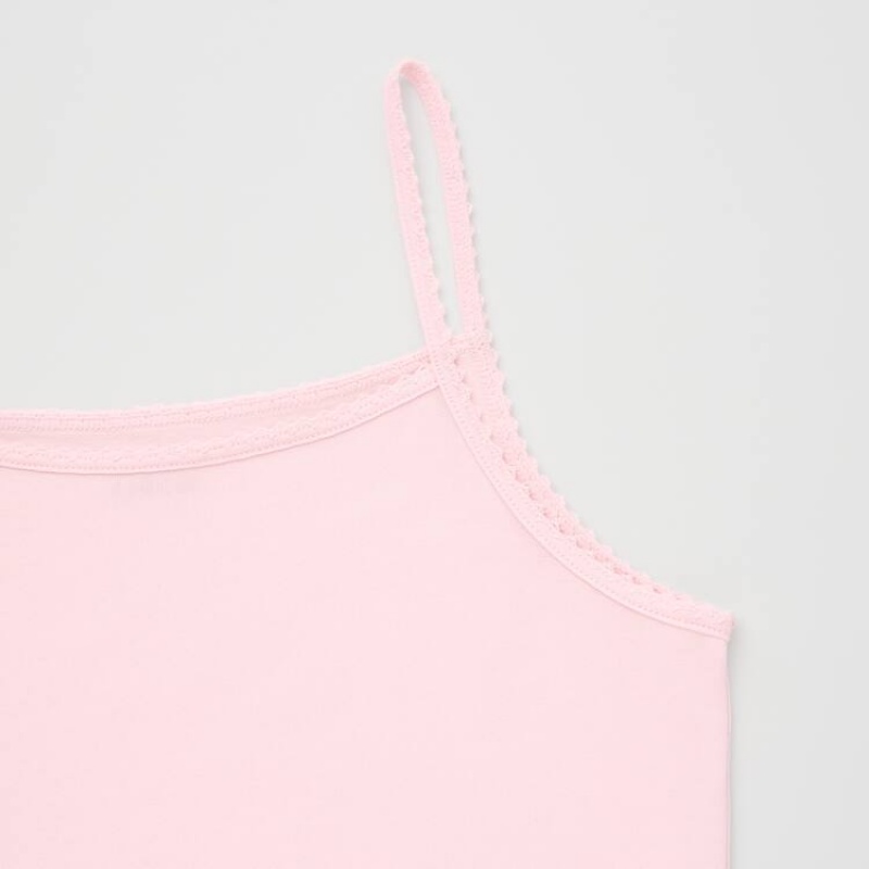 Kids' Uniqlo Airism Cotton Blend Camisole Tops Pink | DZPW-25961