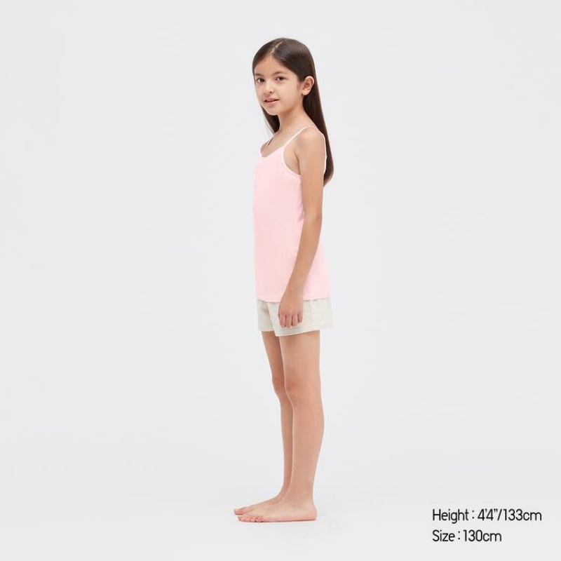 Kids' Uniqlo Airism Cotton Blend Camisole Tops Pink | DZPW-25961