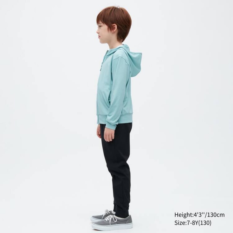 Kids' Uniqlo Airism Mesh Uv Protection Hoodie Green | ZCSB-20783