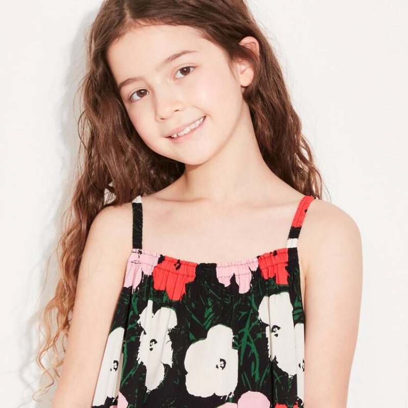 Kids' Uniqlo Andy Warhol Flowers Collection Ut Camisole Dress Pink | GALK-40526