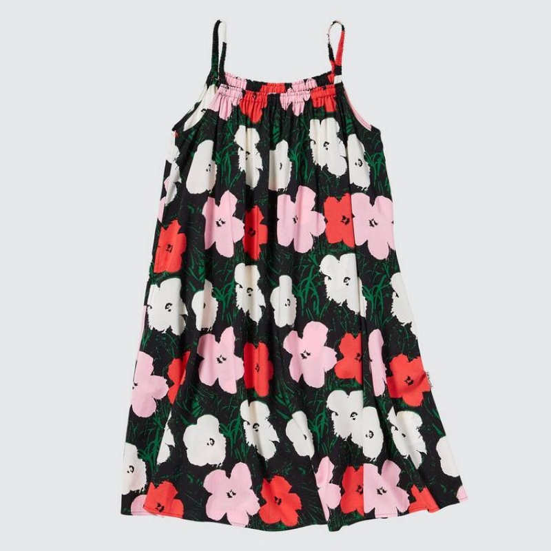 Kids' Uniqlo Andy Warhol Flowers Collection Ut Camisole Dress Pink | GALK-40526