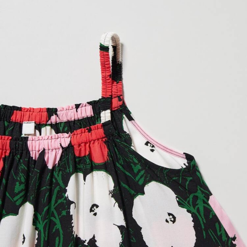 Kids' Uniqlo Andy Warhol Flowers Collection Ut Camisole Dress Pink | GALK-40526