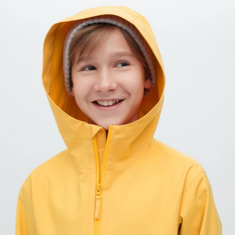 Kids' Uniqlo Blocktech Hooded Parka Yellow | YOTD-36480