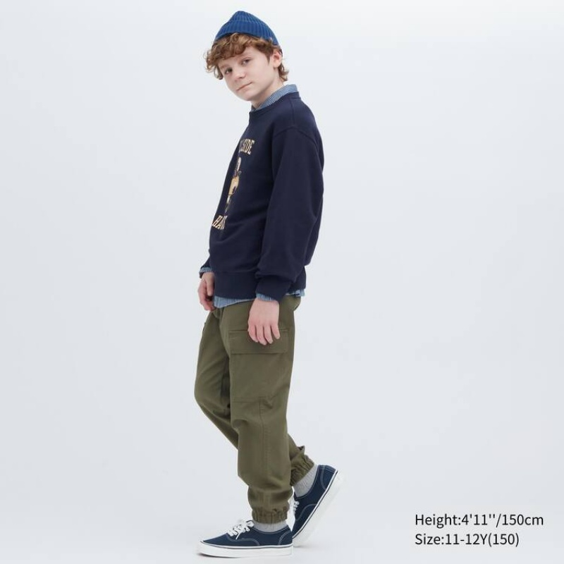 Kids' Uniqlo Cargo Jogger Jogger Olive | MKXJ-75468