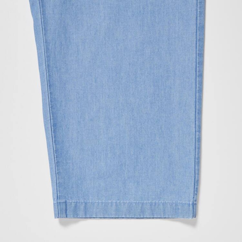 Kids' Uniqlo Chambray Jumpsuit Blue | HEJS-48650