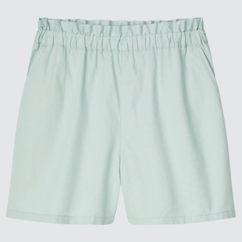 Kids\' Uniqlo Cotton Easy Shorts Green | ZNJG-84765