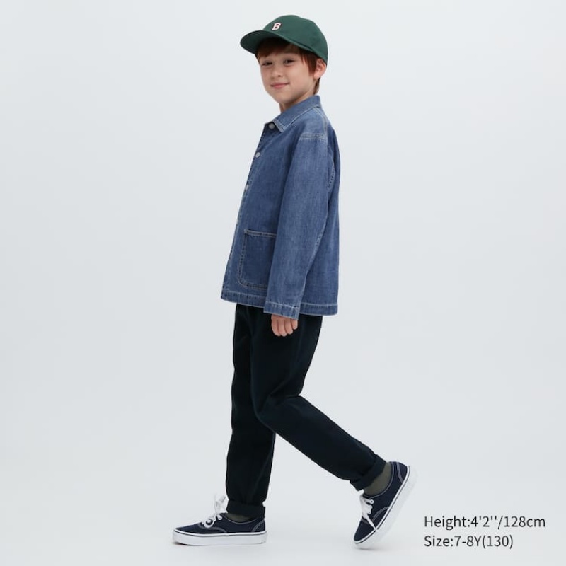 Kids' Uniqlo Denim Overshirt Jackets Blue | SLBT-81307