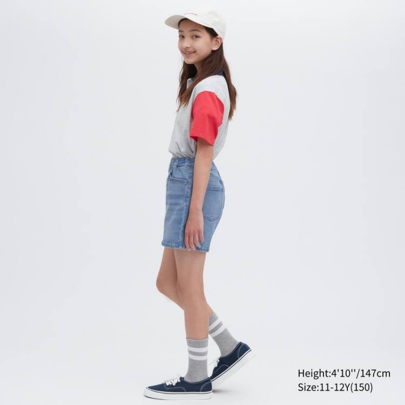 Kids' Uniqlo Denim Shorts Blue | ILJE-10734