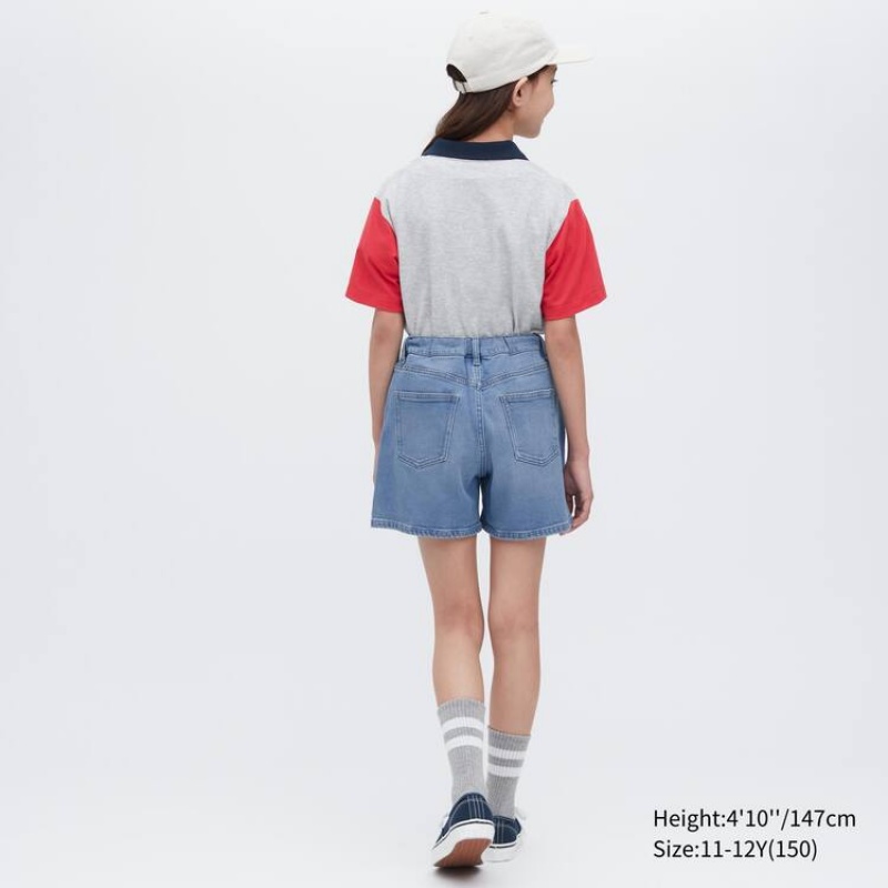 Kids' Uniqlo Denim Shorts Blue | ILJE-10734