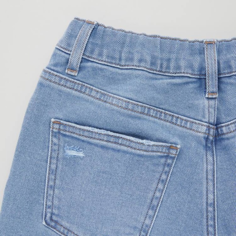 Kids' Uniqlo Distressed Denim Shorts Blue | VDNQ-85932