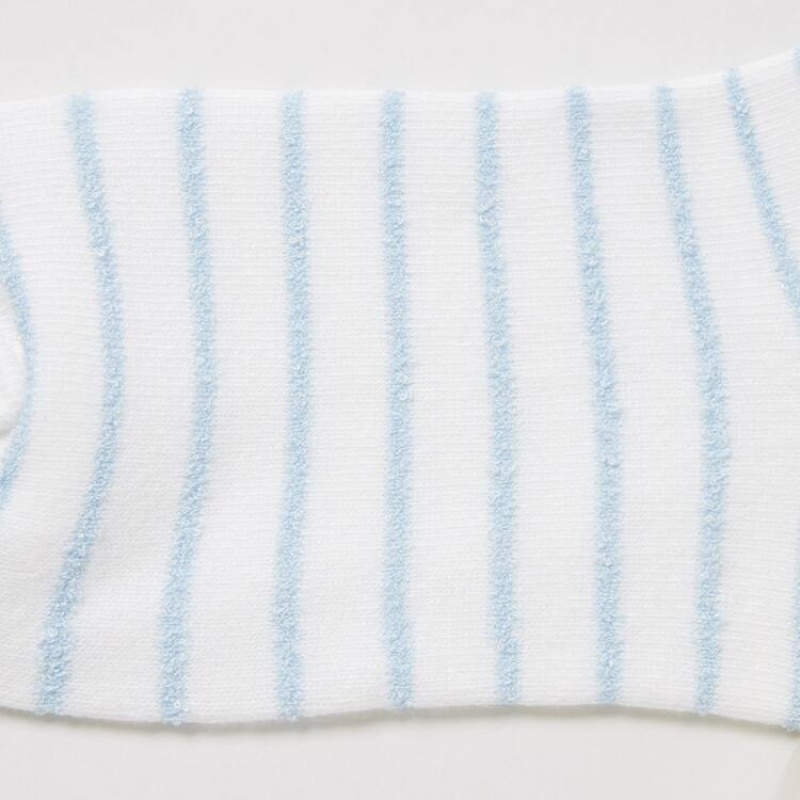 Kids' Uniqlo Dotted Short (Three Pairs) Socks Blue / White | SPLV-32978