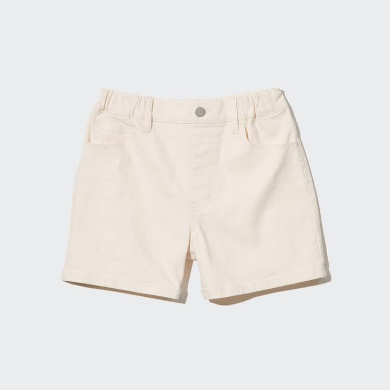 Kids' Uniqlo Easy Colour Shorts White | DXLN-92347