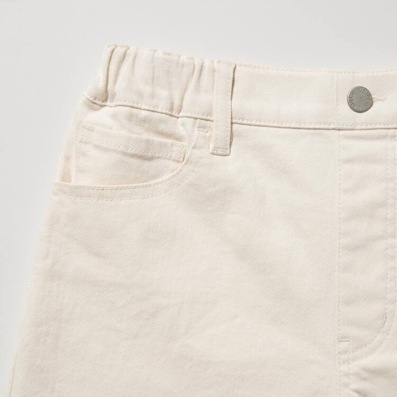 Kids' Uniqlo Easy Colour Shorts White | DXLN-92347