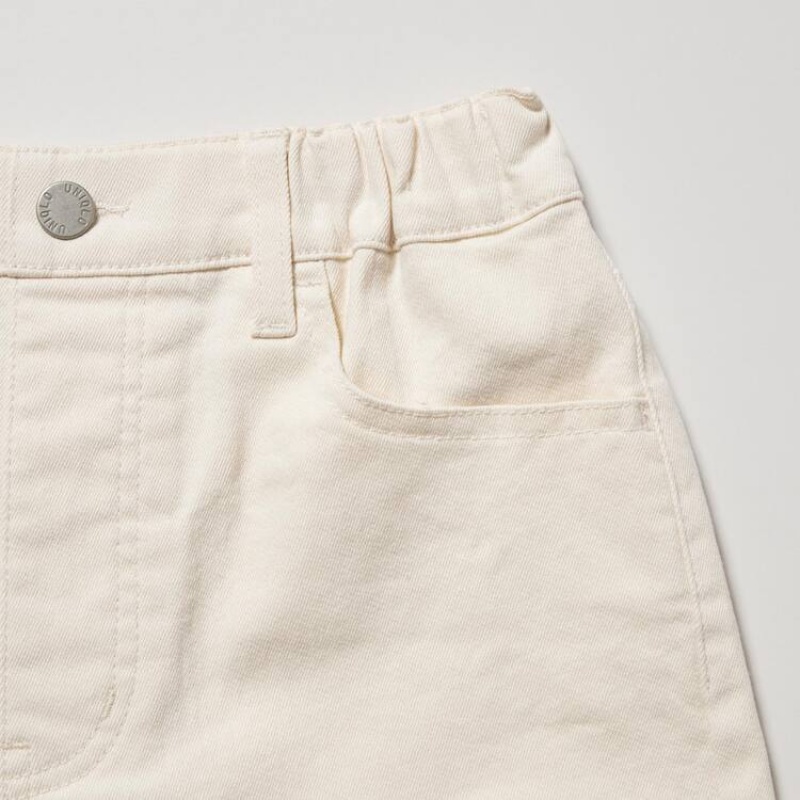 Kids' Uniqlo Easy Colour Shorts White | DXLN-92347