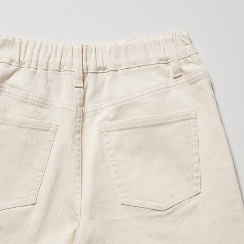 Kids' Uniqlo Easy Colour Shorts White | DXLN-92347