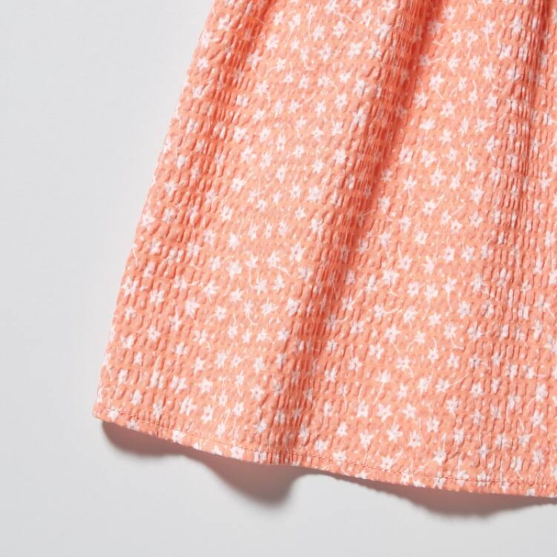 Kids' Uniqlo Gathered Camisole Blouse Light Orange | HZLS-52643