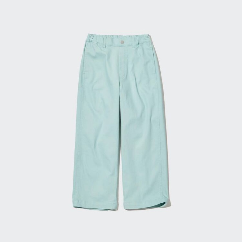 Kids' Uniqlo Girlsgy Colour Trousers Light Green | YSNV-69520