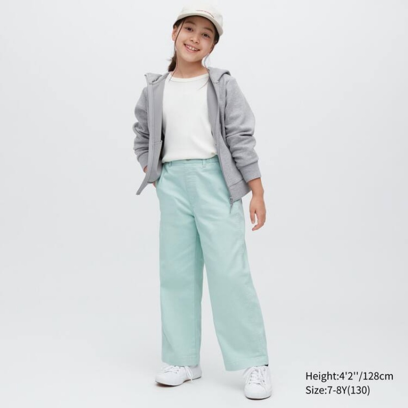 Kids\' Uniqlo Girlsgy Colour Trousers Light Green | YSNV-69520