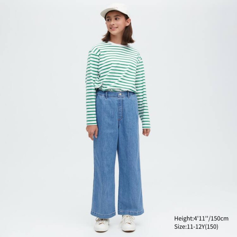 Kids' Uniqlo Girlsgy Jeans Blue | DWZR-38647