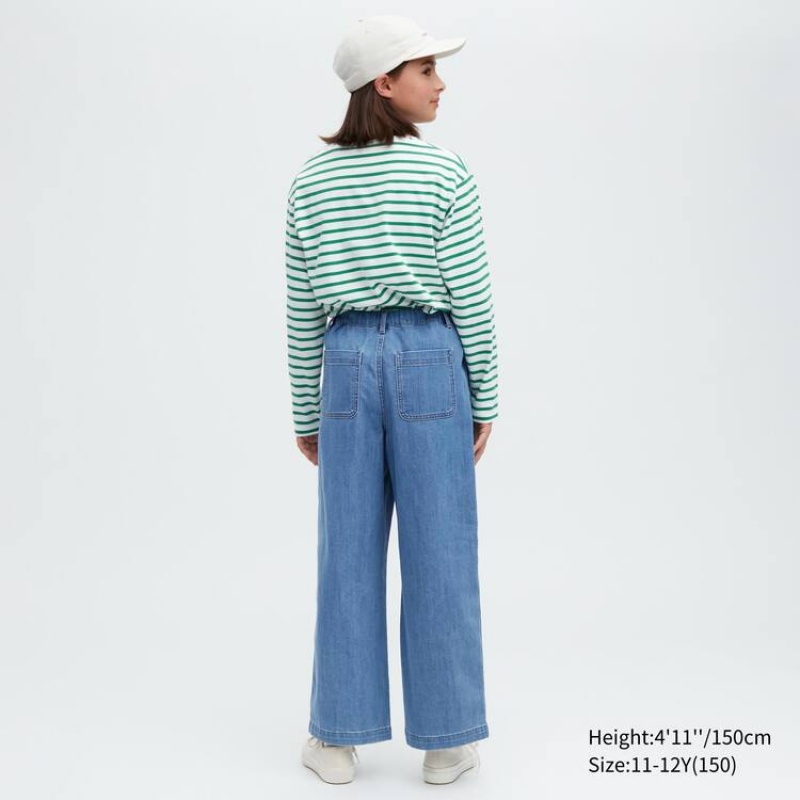 Kids' Uniqlo Girlsgy Jeans Blue | DWZR-38647