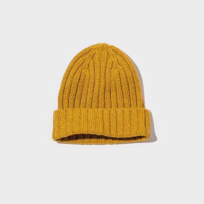 Kids\' Uniqlo Heattech Knitted Caps Yellow | NFXD-06943