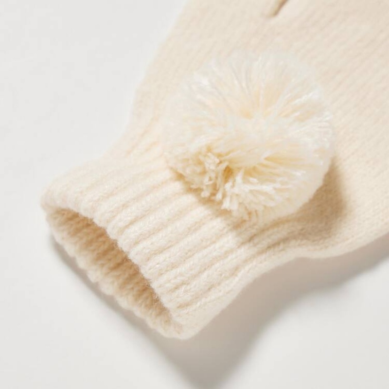 Kids' Uniqlo Heattech Knitted Gloves Gloves White | GQXB-16827