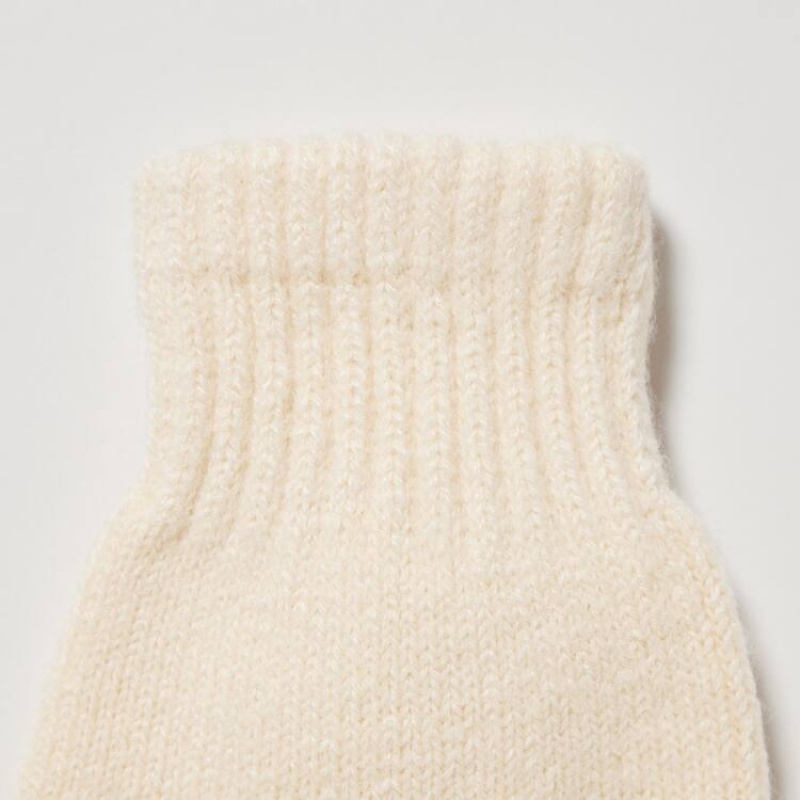 Kids' Uniqlo Heattech Knitted Gloves Gloves White | GQXB-16827