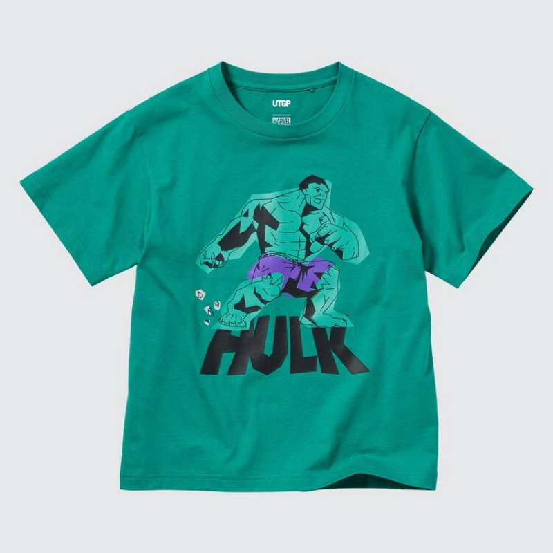 Kids' Uniqlo Mfa Utgp2023 Graphic T Shirts Green | XNRO-74029