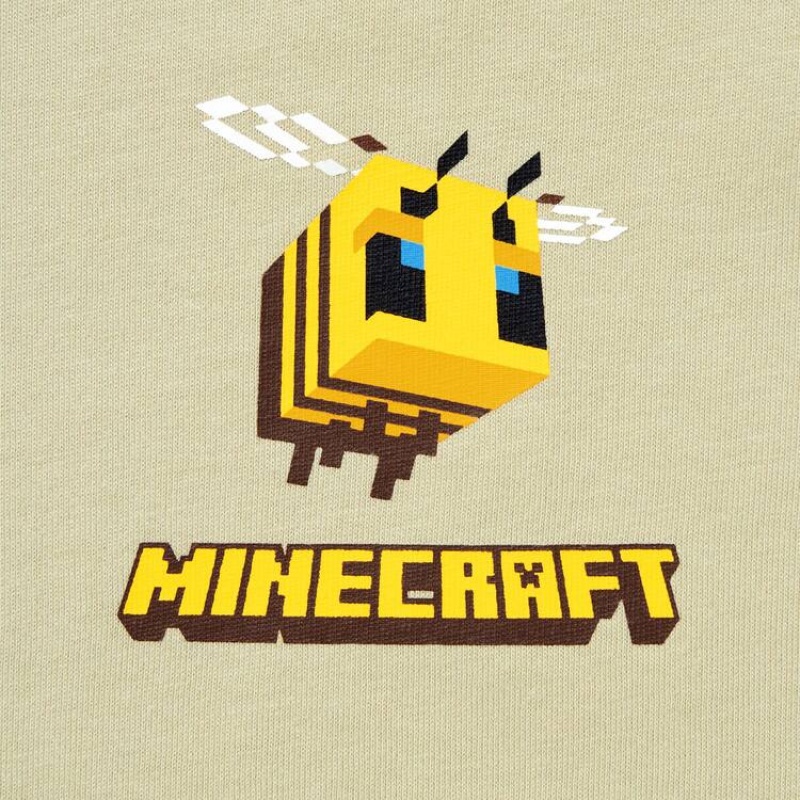 Kids' Uniqlo Minecraft Ut Graphic T Shirts Beige | WFHG-51386