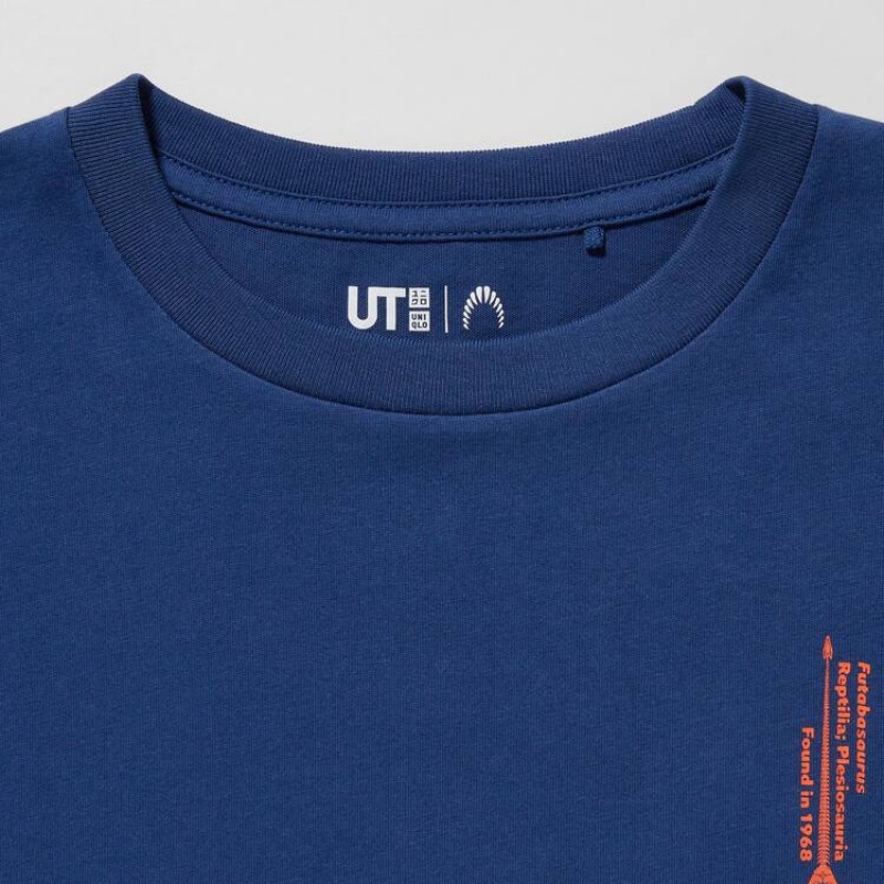 Kids' Uniqlo National Museum Of Nature And Science Tokyo Ut Graphic T Shirts Blue | EGFH-92160