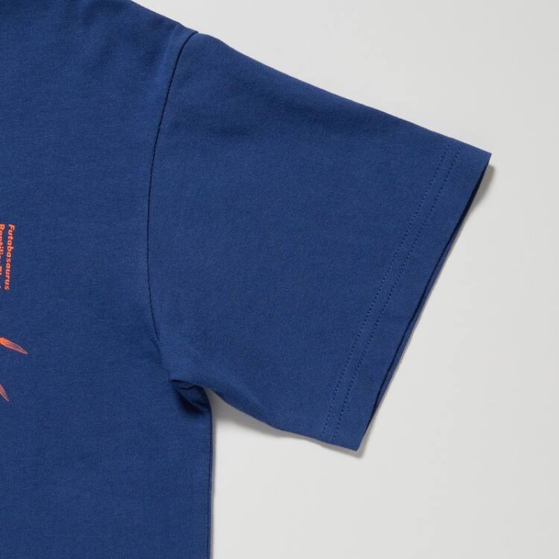 Kids' Uniqlo National Museum Of Nature And Science Tokyo Ut Graphic T Shirts Blue | EGFH-92160