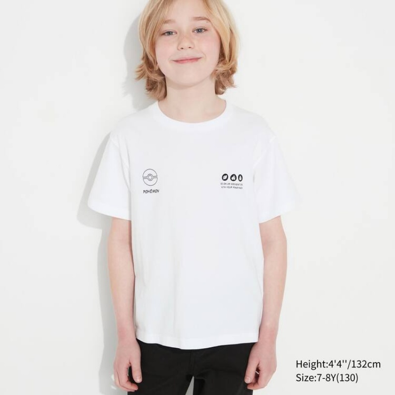 Kids' Uniqlo Pokemon Ut Graphic T Shirts White | JMGN-84392