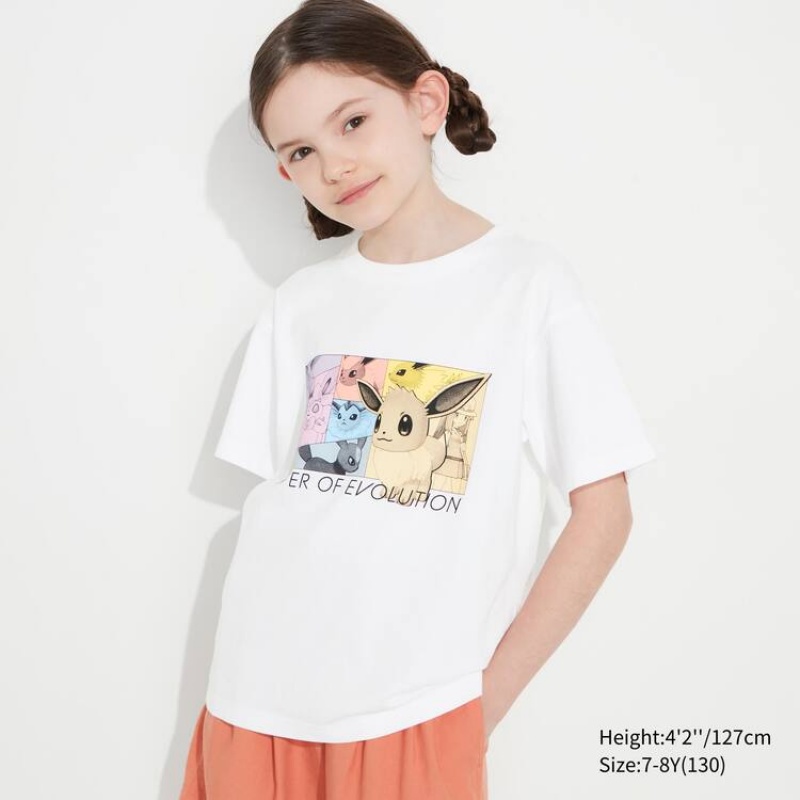 Kids' Uniqlo Pokemon Ut Graphic T Shirts White | BQNO-72490