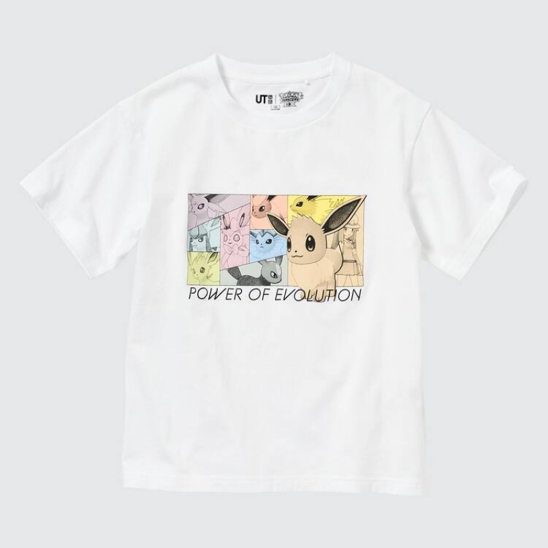 Kids' Uniqlo Pokemon Ut Graphic T Shirts White | BQNO-72490