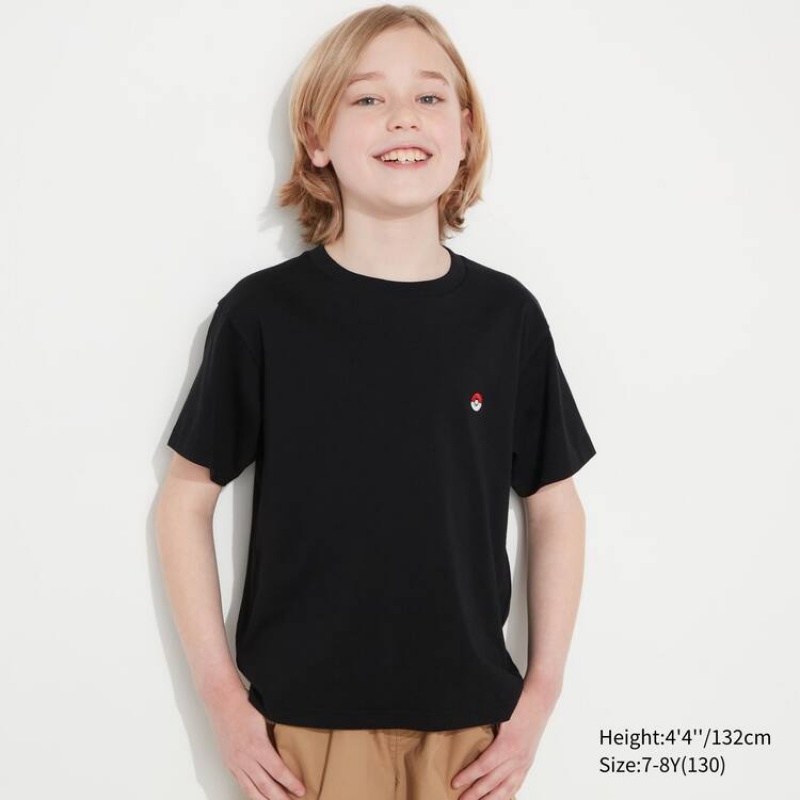 Kids' Uniqlo Pokemon Ut Graphic T Shirts Black | GFTX-64089