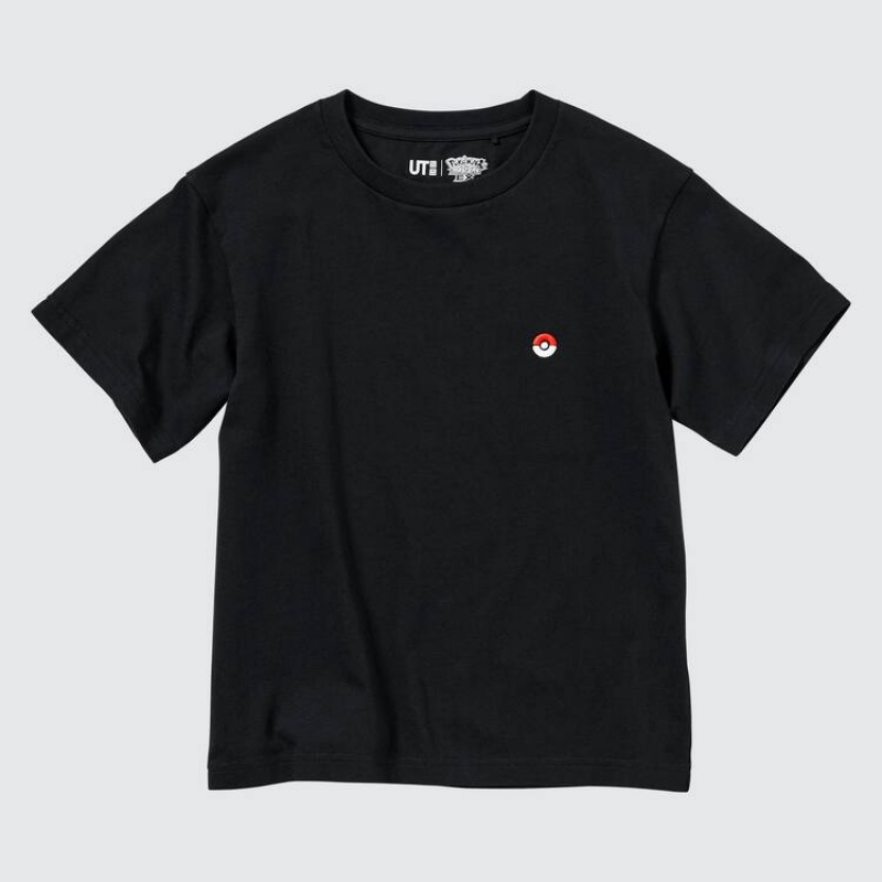 Kids' Uniqlo Pokemon Ut Graphic T Shirts Black | GFTX-64089