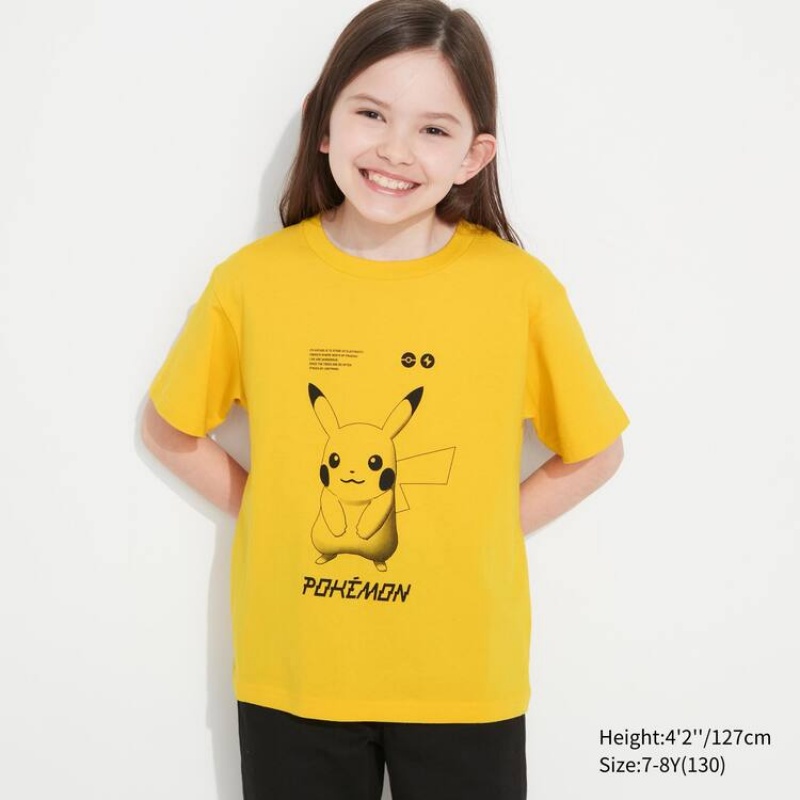 Kids' Uniqlo Pokemon Ut Graphic T Shirts Yellow | EXNW-48136