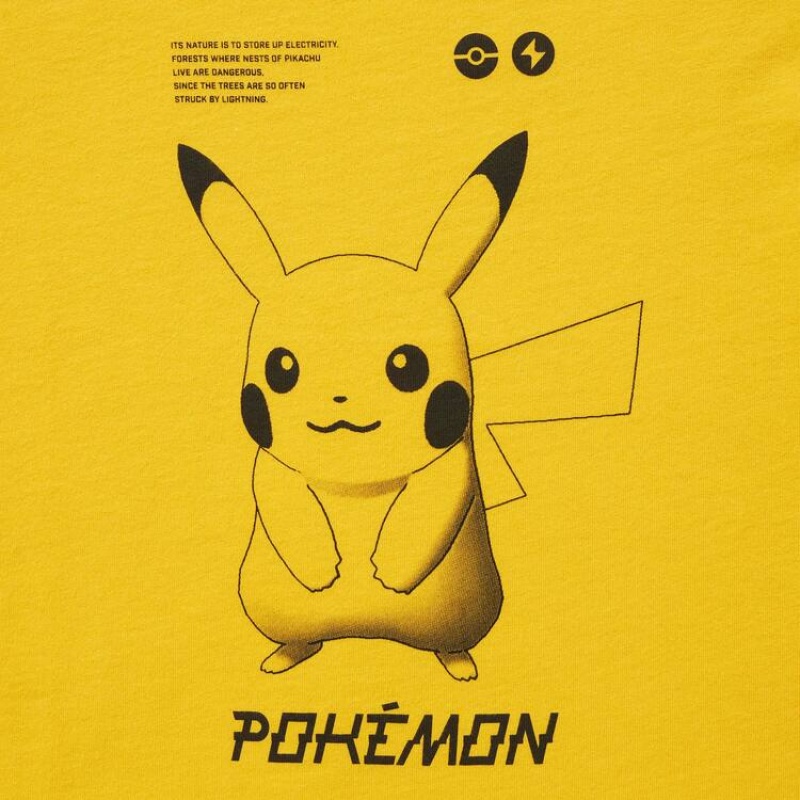 Kids' Uniqlo Pokemon Ut Graphic T Shirts Yellow | EXNW-48136